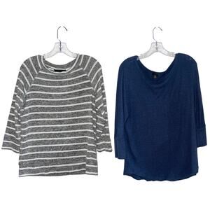 41 Hawthorne Set of Two Shirts Size Medium Everyday Comfort Casual 3/4 sleeve